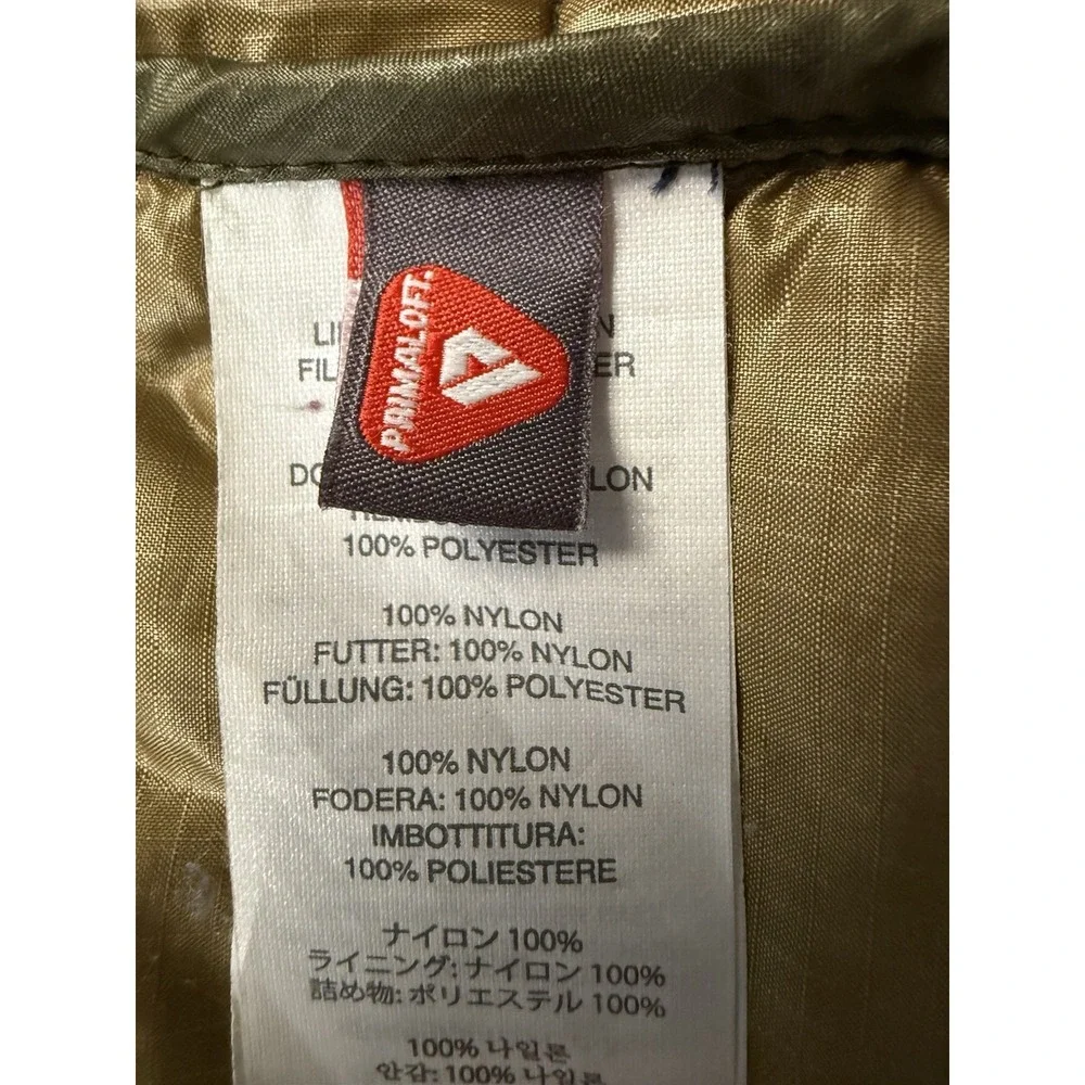 J.Crew Mens S Primaloft Puffer Jacket Olive Green Quilted Ripstop Liner Coat